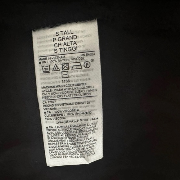 NWT Old Navy Midi Wrap Dress Solid Black Short Sleeve Sz S Tall - Picture 9 of 11